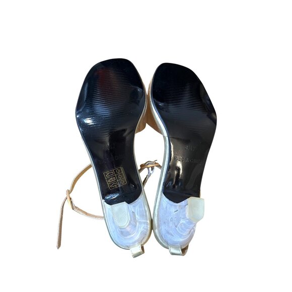 Midnight Velvet Gold Classique Marnie Strap Sandals With Rhinestone Detail - Picture 6 of 6